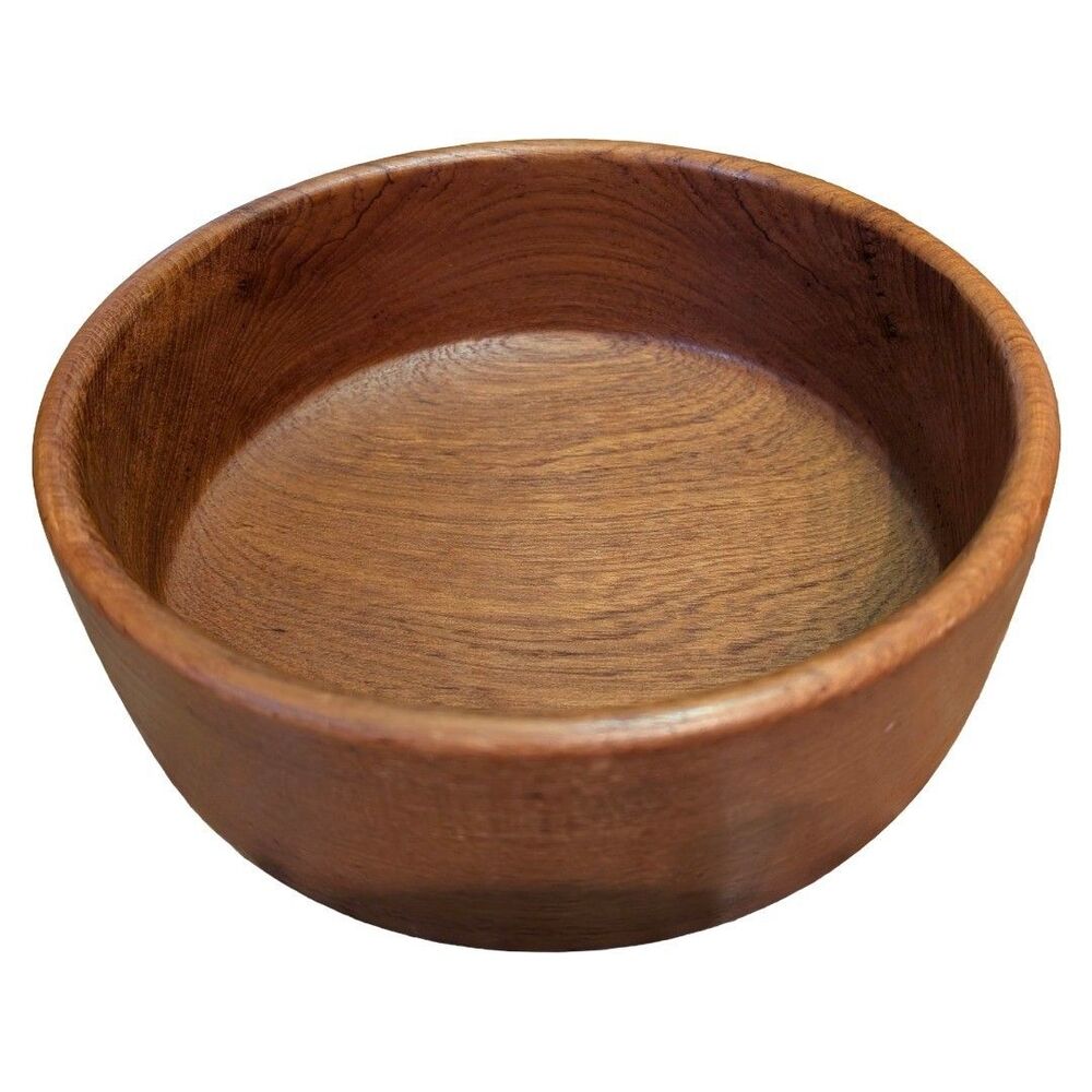 Mid Century Modern Dolphin Hand Carved Teak Wooden Salad Bowl MCM 9.75"